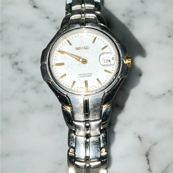 Rare 1990-99 Seiko Silver Analog Stainless Steel Watch BF39-0119 *not working - Picture 1 of 9
